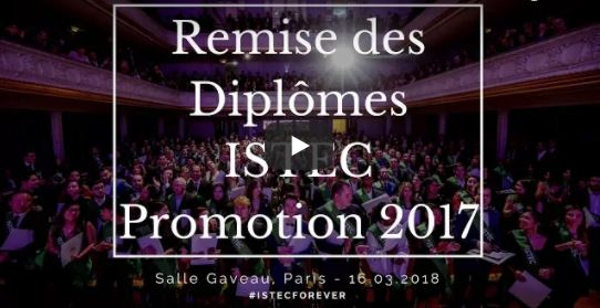 Découvrez la vidéo de la Remise des Diplômes de la Promo 2017